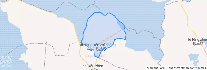 Mapa de ubicacion de 信丰垦殖场.