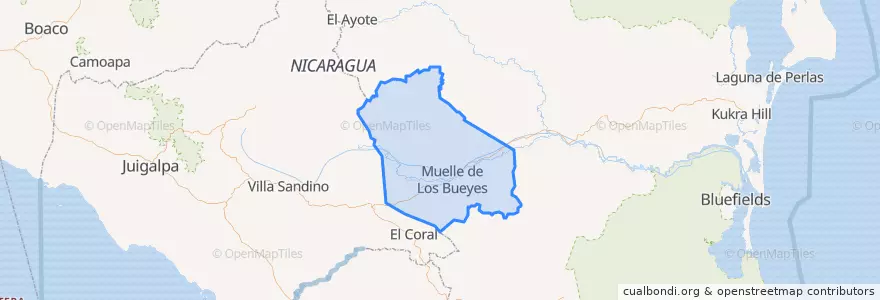 Mapa de ubicacion de Muelle de los Bueyes (Municipio).
