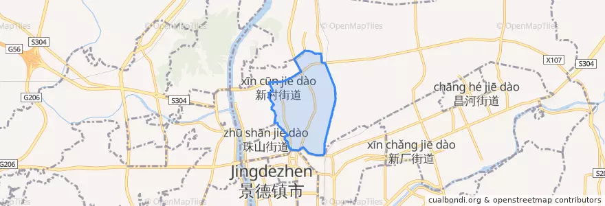 Mapa de ubicacion de 新村街道.