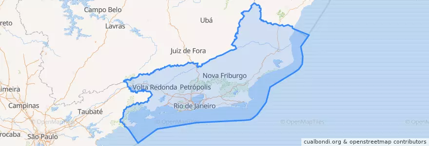 Mapa de ubicacion de Рио-де-Жанейро.