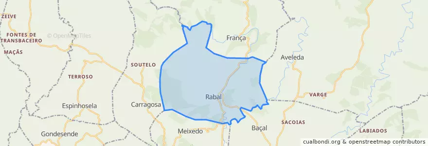 Mapa de ubicacion de Rabal.