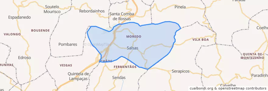 Mapa de ubicacion de Salsas.