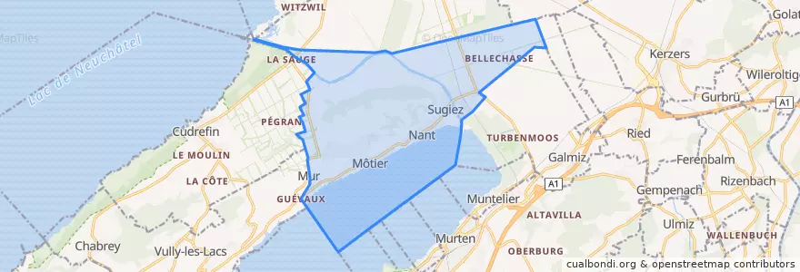 Mapa de ubicacion de Mont-Vully.