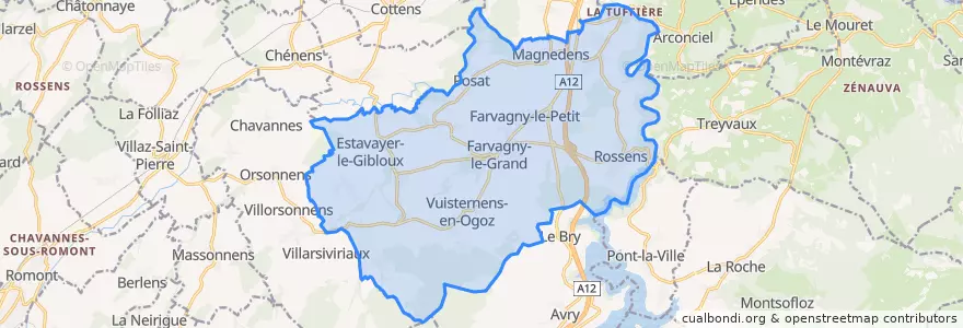 Mapa de ubicacion de Gibloux.
