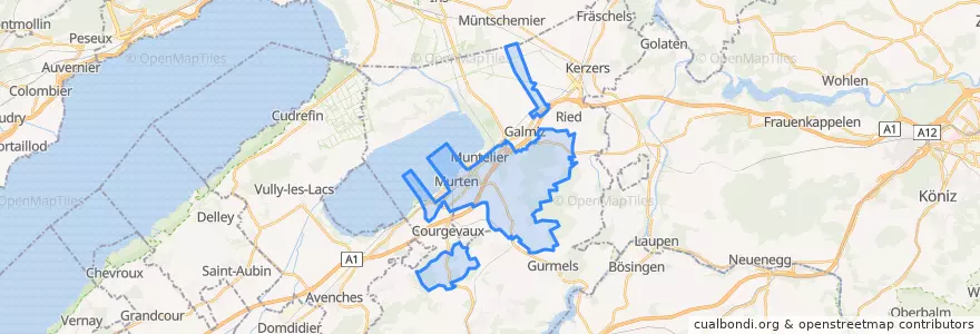Mapa de ubicacion de Murten.