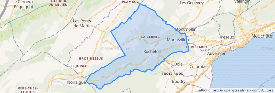 Mapa de ubicacion de Rochefort.