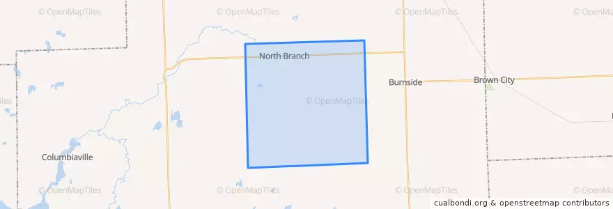 Mapa de ubicacion de North Branch Township.