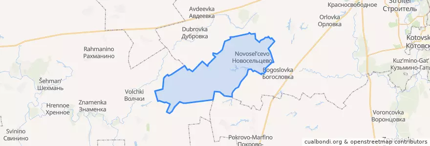 Mapa de ubicacion de Новосельцевский сельсовет.
