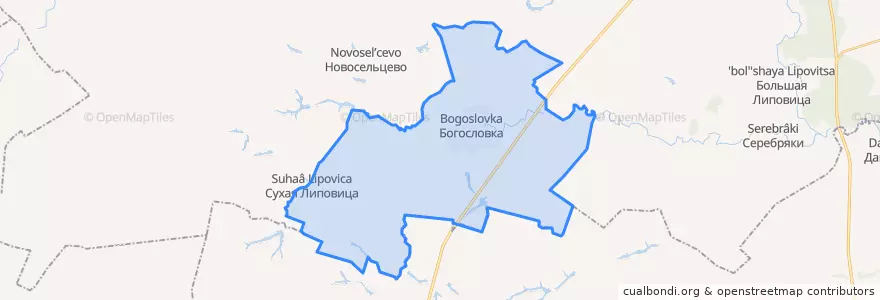 Mapa de ubicacion de Богословский сельсовет.