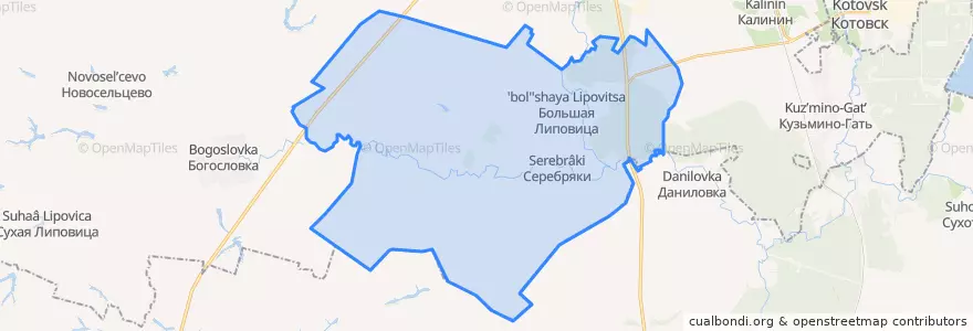 Mapa de ubicacion de Большелиповицкий сельсовет.