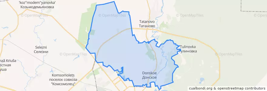 Mapa de ubicacion de Донской сельсовет.