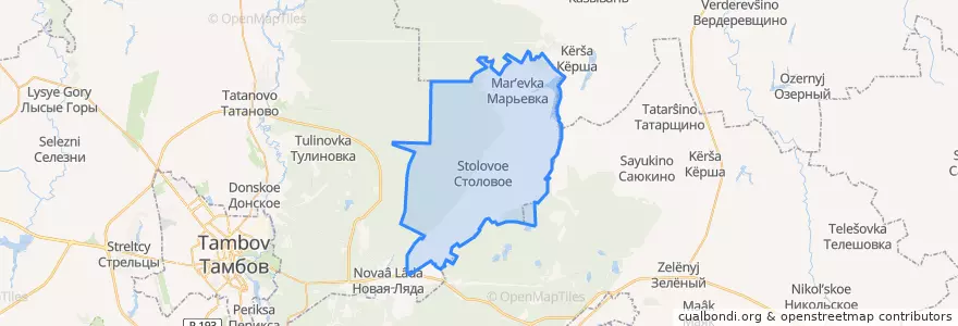 Mapa de ubicacion de Столовский сельсовет.