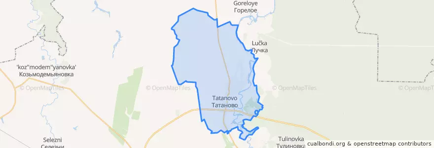 Mapa de ubicacion de Татановский сельсовет.