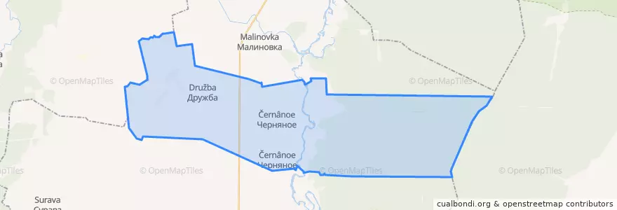 Mapa de ubicacion de Черняновский сельсовет.