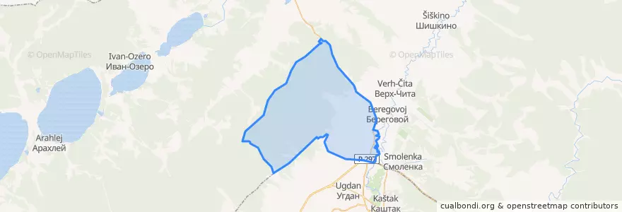 Mapa de ubicacion de Угданское сельское поселение.