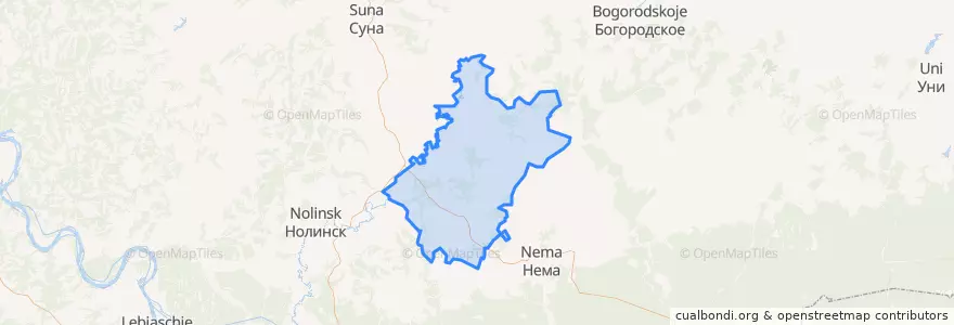 Mapa de ubicacion de Архангельское сельское поселение.