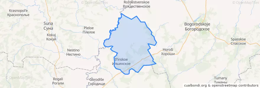 Mapa de ubicacion de Ильинское сельское поселение.