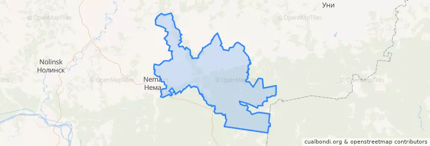 Mapa de ubicacion de Немское сельское поселение.