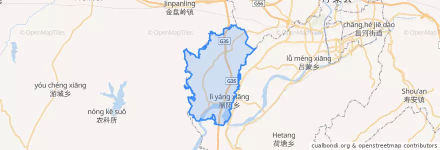 Mapa de ubicacion de 丽阳乡.