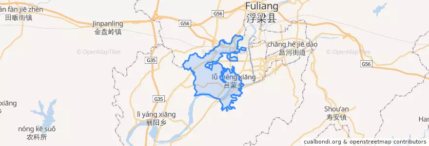 Mapa de ubicacion de 吕蒙乡.