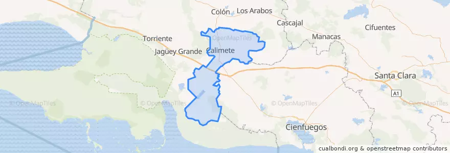 Mapa de ubicacion de Calimete.
