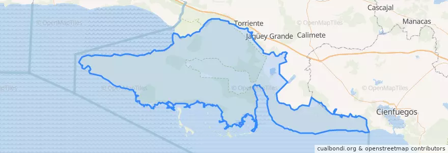 Mapa de ubicacion de Ciénaga de Zapata.
