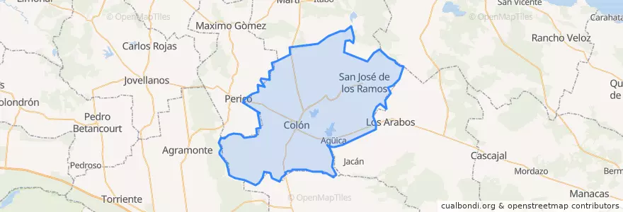 Mapa de ubicacion de Colón.