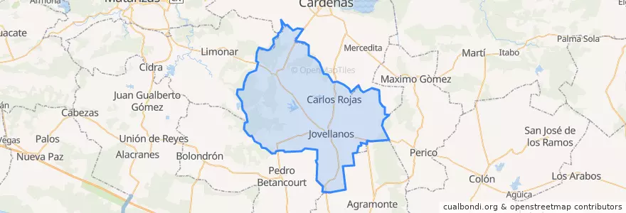 Mapa de ubicacion de Jovellanos.