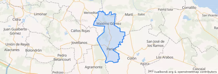 Mapa de ubicacion de Perico.