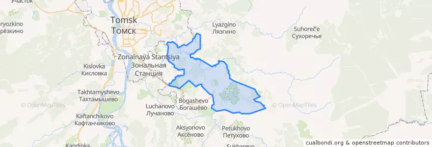 Mapa de ubicacion de Мирненское сельское поселение.