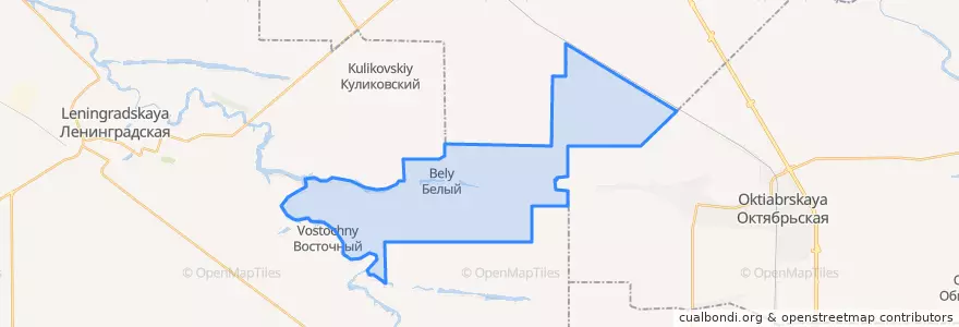 Mapa de ubicacion de Белохуторское сельское поселение.
