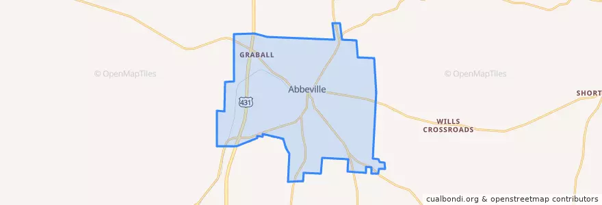 Mapa de ubicacion de Abbeville.
