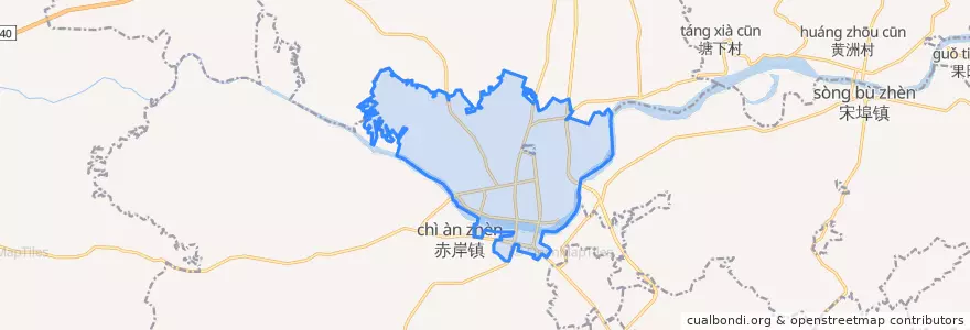 Mapa de ubicacion de 冯川镇.