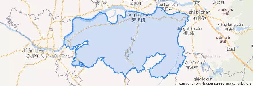 Mapa de ubicacion de 宋埠镇.