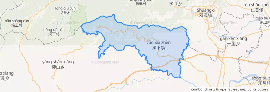 Mapa de ubicacion de 澡下镇.
