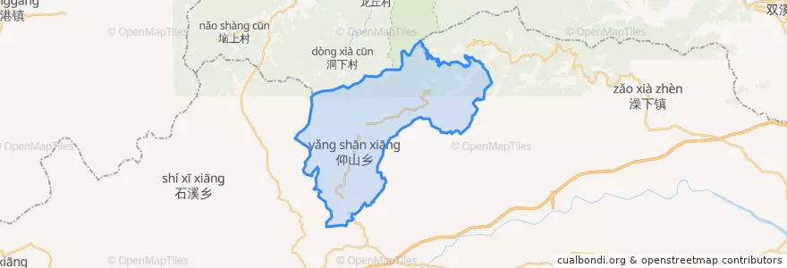 Mapa de ubicacion de 仰山乡.