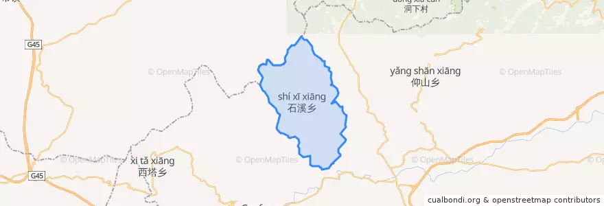 Mapa de ubicacion de 石溪办事处.