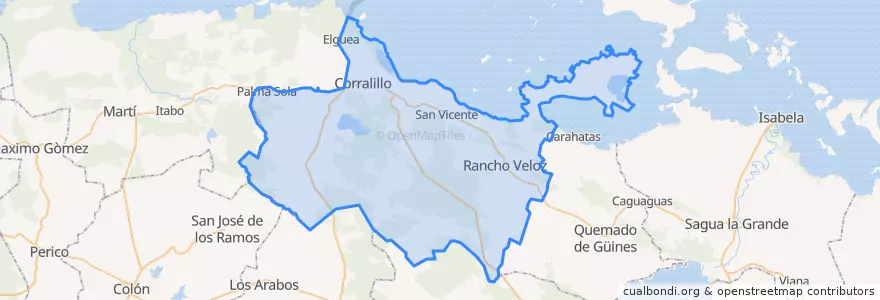 Mapa de ubicacion de Corralillo.