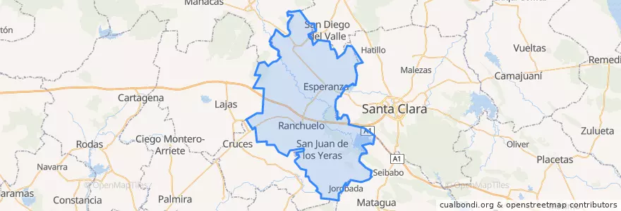 Mapa de ubicacion de Ranchuelo.