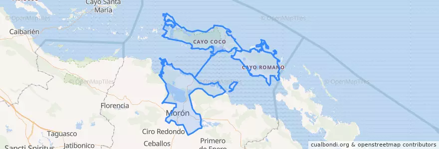 Mapa de ubicacion de Morón.