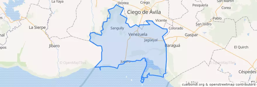 Mapa de ubicacion de Venezuela.