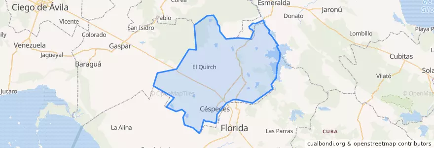 Mapa de ubicacion de Céspedes.