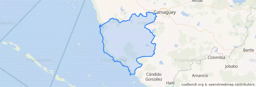 Mapa de ubicacion de Vertientes.