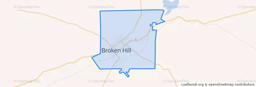 Mapa de ubicacion de Broken Hill City Council.