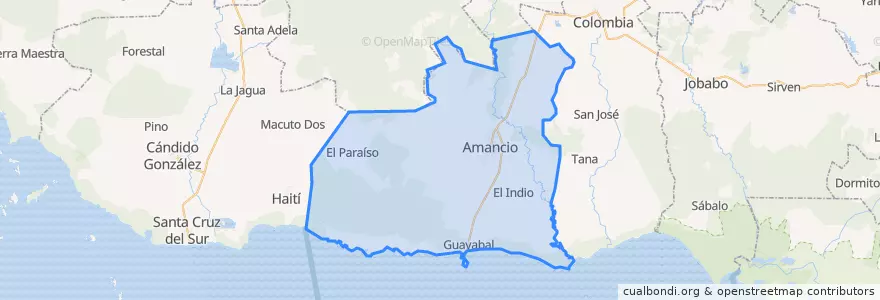 Mapa de ubicacion de Amancio.