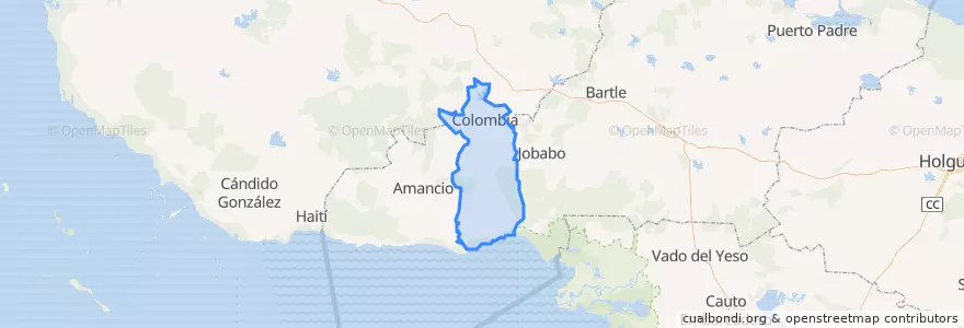 Mapa de ubicacion de Colombia.