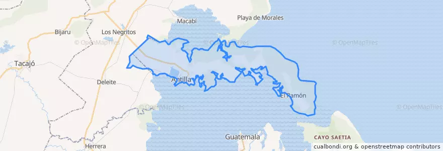 Mapa de ubicacion de Antilla.