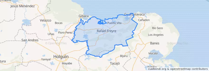 Mapa de ubicacion de Rafael Freyre.