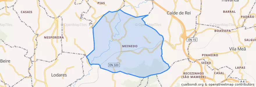 Mapa de ubicacion de Meinedo.