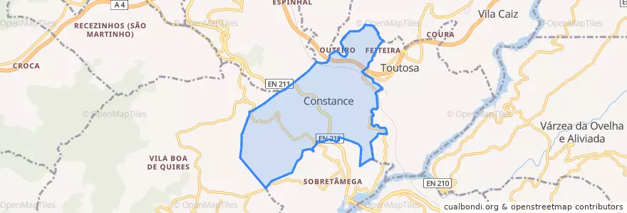 Mapa de ubicacion de Constance.